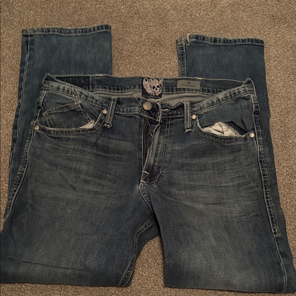 Rock & Republic Dark Blue Straight Jeans